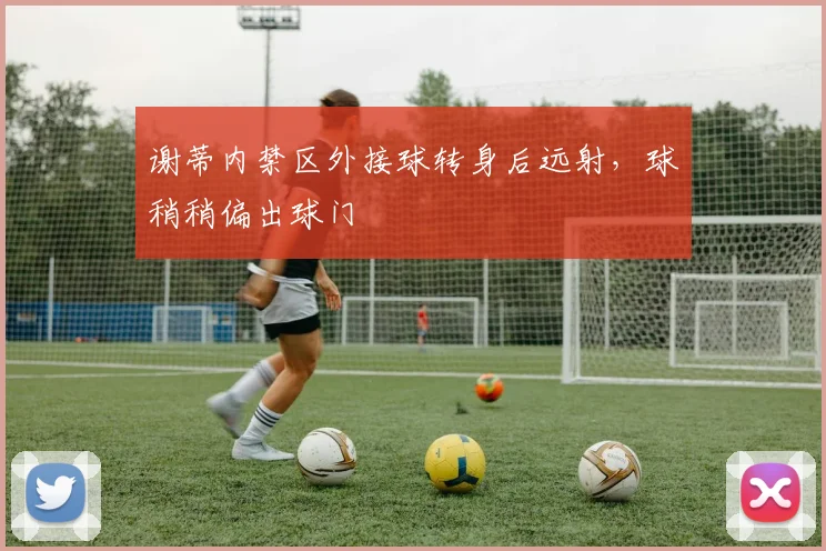 谢蒂内禁区外接球转身后远射，球稍稍偏出球门